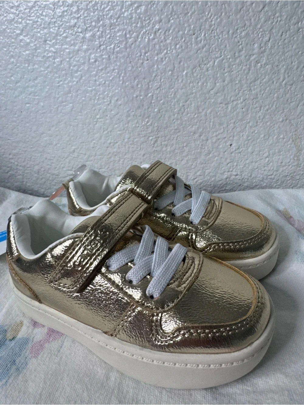 Carter's Metallic Gold Toddlers' Sneakers with Velcro Strap